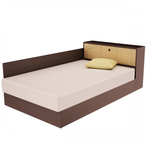 Легло за матрак 120/190 см с ракла КОМПАКТ венге и пясъчен бук